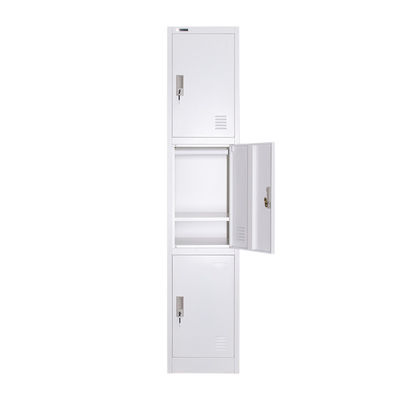 3 Doors Cold Rolled Steel Plate 0.063CBM Metal Lockers