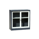 Metal Sliding Glass Door File Cabinet KD Structure Lockable