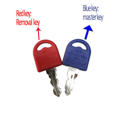 Plastic Key Cap Chrome plating  Black Metal Cabinet Locks