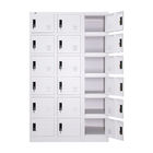 18 Doors White Metal Lockers Cold Rolled Steel Plate Material