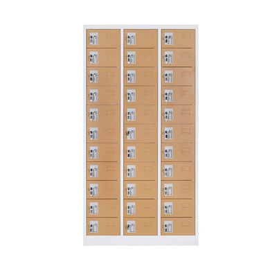 ISO9001 Key Lock 33 Door Metal Lockers Steel Supermarket Locker