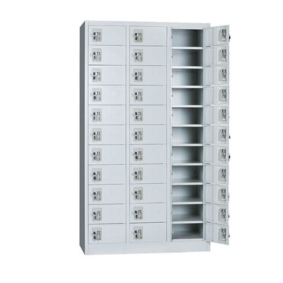 ISO9001 Key Lock 33 Door Metal Lockers Steel Supermarket Locker