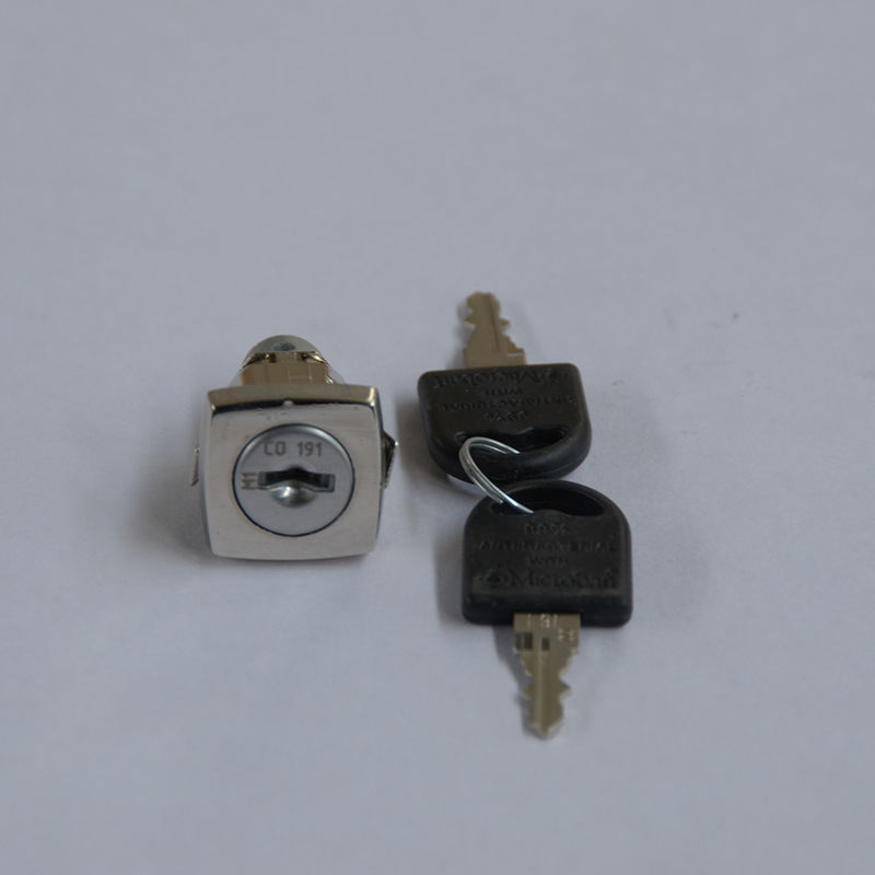 Plastic Key Cap Chrome plating  Black Metal Cabinet Locks