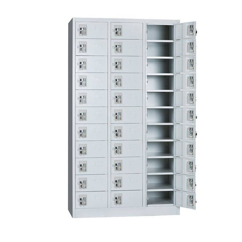 ISO9001 Key Lock 33 Door Metal Lockers Steel Supermarket Locker