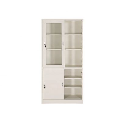 Korrosionsbeständiger hygienischer zwei Glas-Tür-Aktenschrank